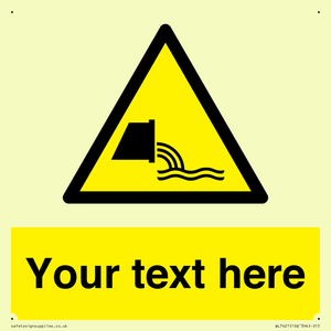 Custom Warning sewage effluent outfall